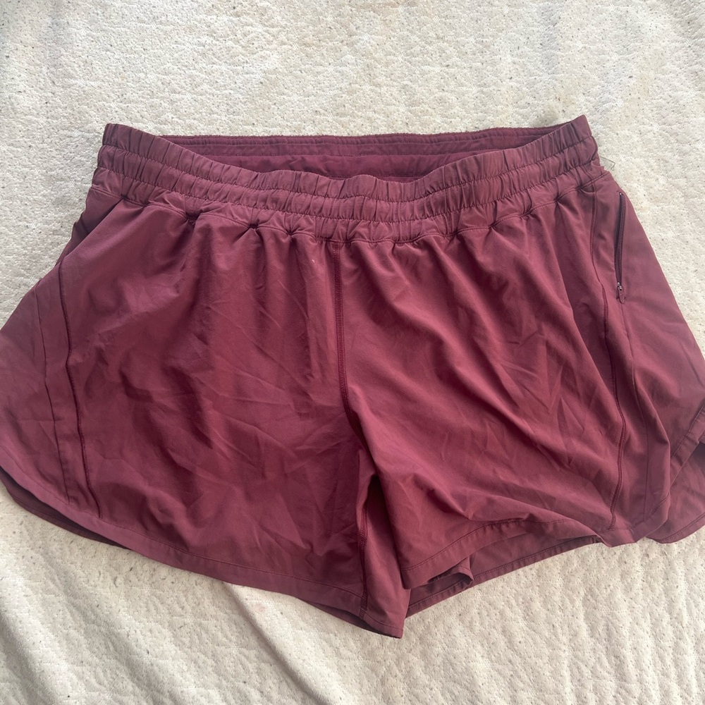 Lululemon mid rise lined shorts